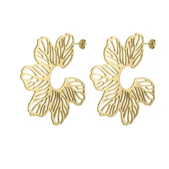 Boucles Floriane acier doré or