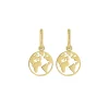 Boucles Globe acier doré or