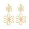 Boucles Hermione roses acier doré or