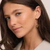Boucles Hestia acier doré or