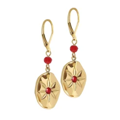 Boucles Hestia acier doré or
