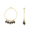 Boucles Ika Obsidienne doré or