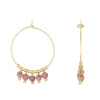 Boucles Ika Rhodonite doré or