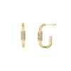 Boucles Iséa acier doré or et strass