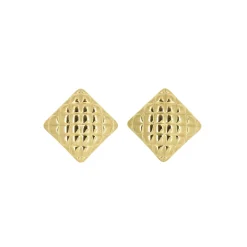 Boucles Izzy carré acier doré or