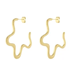 Boucles Kitty acier doré or