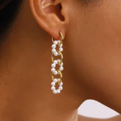 Boucles Lalita  acier doré or