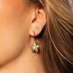 Boucles Lisa acier doré or