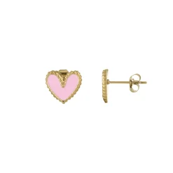 Boucles Lolly rose acier doré or