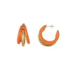 Boucles Lona oranges acier doré or