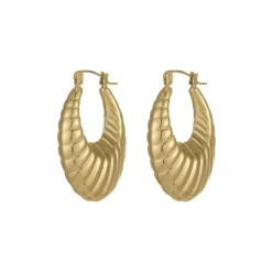 Boucles Louisa acier doré or