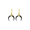 Boucles Lune acier doré or