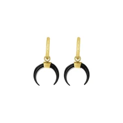 Boucles Lune acier doré or