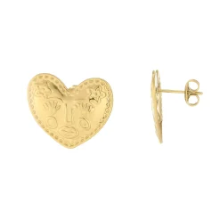 Boucles Madeleine acier doré or