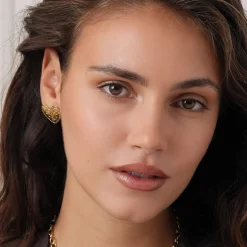 Boucles Madeleine acier doré or