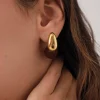 Boucles Maeva marron acier doré or
