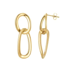 Boucles Maillons acier doré or