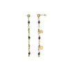 Boucles Mako Lapis Lazuli acier doré or