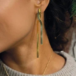 Boucles Manille acier doré or