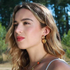 Boucles Margaret acier doré or