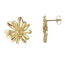 Boucles Marguerite acier doré or