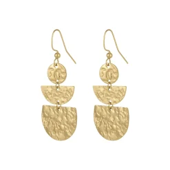 Boucles Mendosa acier doré or
