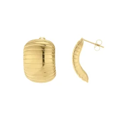 Boucles Micheline acier doré or