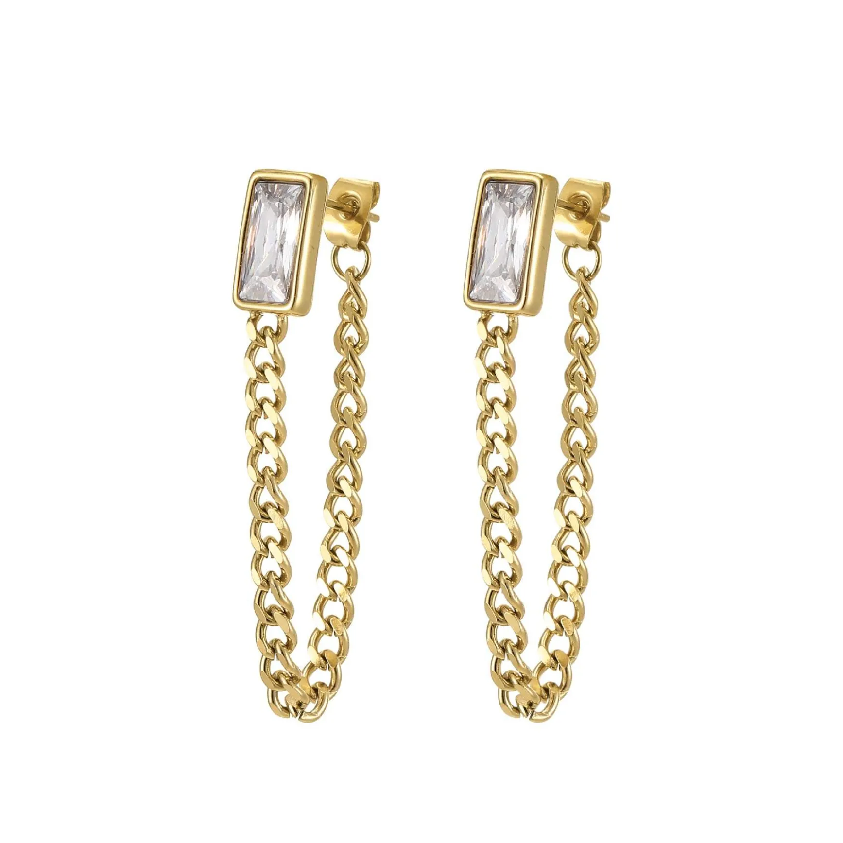 Boucles Mila Strass blanc