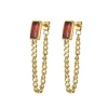Boucles Mila Strass rouge
