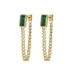Boucles Mila Strass vert