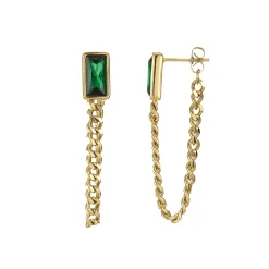 Boucles Mila Strass vert