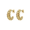 Boucles Milano acier doré or