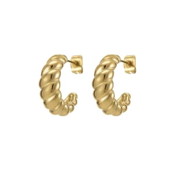 Boucles Milano acier doré or
