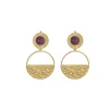 Boucles Miria violettes acier doré or