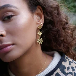 Boucles Naomi acier doré or