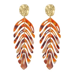 Boucles Palmyre Orange acier doré or