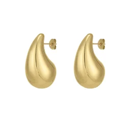 Boucles Pia acier doré or