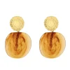Boucles Pénélope marron acier doré or