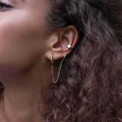 Boucles Prima Earcuff acier doré or