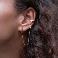Boucles Prima Earcuff acier doré or