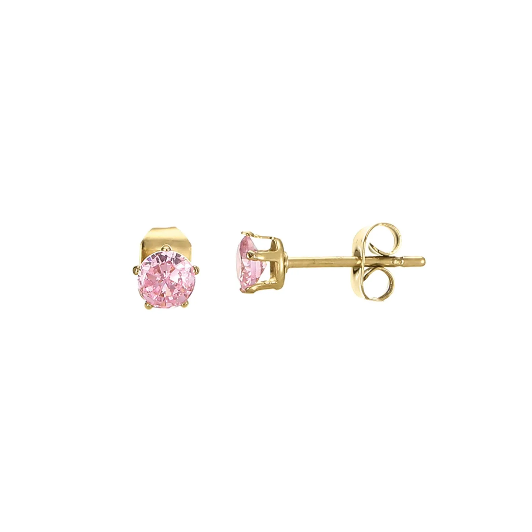 Boucles Puces zircons roses