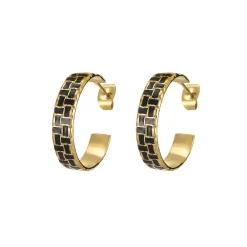 Boucles Rio noires acier doré or