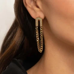 Boucles Riva acier doré or