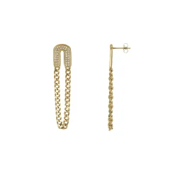 Boucles Riva acier doré or