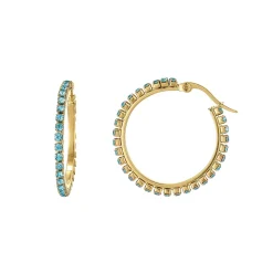 Boucles Riviera strass Bleu