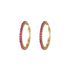 Boucles Riviera strass rose