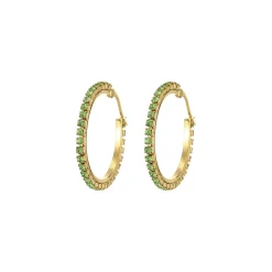 Boucles Riviera strass vert
