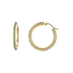Boucles Riviera strass vert