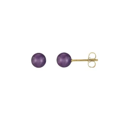 Boucles Rondo Améthyste acier doré or