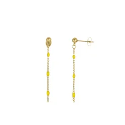 Boucles Rosaire jaune acier doré or